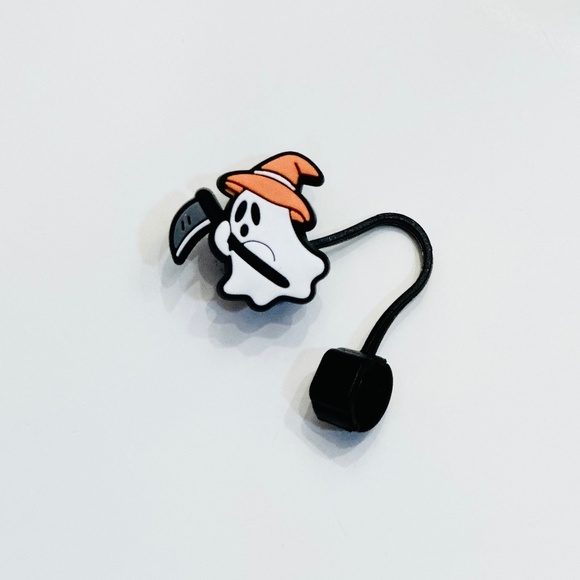 Spooky Ghost Halloween Straw Topper - Picture 1 of 1